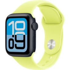 Apple Watch SE 3 40 mm, Midnight Aluminum Neon Yellow Sport Band S/M